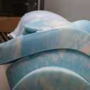 Airdown Mattress Topper, 3 Inch Gel Infused Memory Foam Mattress Topper, Queen Blue