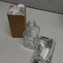 Soap Dispenser - 2 Pack, Antique Design Thick Glass Hand Soap Dispensers with Sturdy Tray; 304 Rust Proof Stainless Steel Black Pump, 12Pcs Stickers, for Kitchen, Bathroom