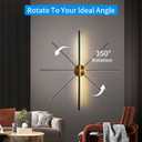 31.5 Inch Battery Operated Wall Sconces of Two, Modern Wireless Rechargeable Wall Lights with Remote Control, 3000K-6000K Dimmable, 350 Rotatable for Living Room, Bedroom, Hallway Decor