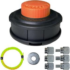 Universal Weed Eater Head, Speed Feed Trimmer Head String Trimmer Head Weed Wacker Head Replacement for Echo, Ego, Dewalt, Stihl, Husqvarna Trimmer Weed Eater, with 14FT/0.095 Trimmer Line (Orange&Black)