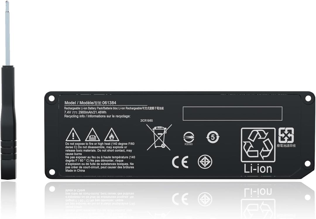 Replacement Battery for Bose SoundLink Mini I Speaker,7.4V 21.46Wh 2900mAh High Capacity, US Version | Compatible with Mini 1 (Not Gen 2) | No Control Board or Cable Included