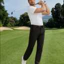 BLUE CHILL Mens Golf Pants Quick Dry with Pockets Black 32W30L