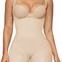 SHAPERX Open Bust Shapewear Tummy Control Bodysuits for Women Seamless Compression High Waisted Body Shaper Size 2XL/3XL
