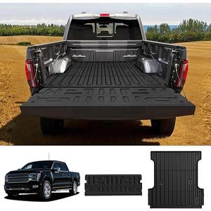 Tailgate Mat Compatible with Ford F-150 2026 2025 2024 2023 2022 2021(No for Pro Access Tailgate or Work Surface Truck Tailgate Liner All Weather Protector TPE Durable Tailgate Cover Accessory-Black