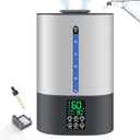 6L Humidifiers for Bedroom Large Room Home,Cool and Warm Humidifier for Baby and Plants Mist Top Fill Desk Humidifiers Essential Oil Diffuser, Quiet with Adjustable Mist,360°NozzleGrey