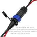 Trolling Motor Plug and Receptacle Set, 12V 8AWG 2 Wire, Universal, Easy Install, Durable, For Fishing Boats, Fresh Water
