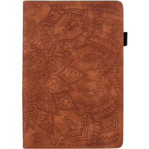 iPad 9.7 inch 2018 2017 Case/iPad Air/iPad Air 2 /ipad 9.7 Pro 2016 Cover, Premium PU Leather Folio Stand Wallet Case for Apple iPad 9.7 Mandala Flower - Brown
