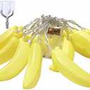 SDOUBLEM 3M 20LED Fruit Banana String Lights Battery Powered Indoor Outdoor Lighting Lamp for Wedding Home Birthday Garden Yard Patio Party Decorations