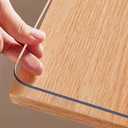 OstepDecor Clear Table Protector 2mm Thick, 12x16 Inch Clear Desk Pad, Desk Mats on top of Desks, PVC Transparent Desk Cover, Plastic Desk Protector for End Table, Writing Desk, Dresser