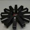 Umbra Ribbon Modern 12" Wall Clock, Silent Non Ticking Battery Operated Quartz Movement, Black