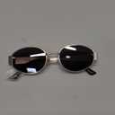 Retro Oval Sunglasses for Women Men Trendy Small Sun Glasses Classic Metal Frame Shades UV400 Protection (Gold Gray)