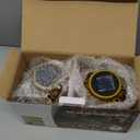 2 Pack Outdoor Solar Hanging Lantern Lights Metal LED Decorative Lamp for Garden Patio Courtyard Lawn and Table with Hollowed-Out Design (Sunset Blaze)