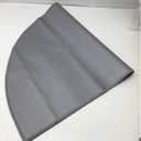 FLASLD Fireproof Fireplace Mat 24×42Inch Half Round Hearth Rug Protects Floors from Sparks Embers, Gray