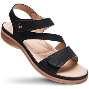 Littleplum Womens Sandals Arch Support – Comfortable Flat Sandals for Women, Summer Breathable Adjustable Orthotic Walking Shoes for Beach,Travel, 39