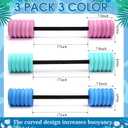 Soulchen 3 Pack Long Aquatic Exercise Dumbbells Pool Exercise Equipment Eva Foam Water Aerobics Equipment With High Density For Weight Loss Water Sport Fitness Tool(Pink, Blue, Teal,Large)