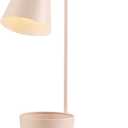 GLOBE Electric 30295 Taylor 18" Organizer Desk Lamp, Matte Pink, Brass Pivot Joint, On/Off Rotary Switch at Shade
