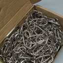 ECUDIS 20 Feet Pendant Light Fixture Chain, Lighting Hanging Chain Extension with Connection Locks, Lighting Chain Replacement for Chandelier, Plants, Fruit Basket (White)