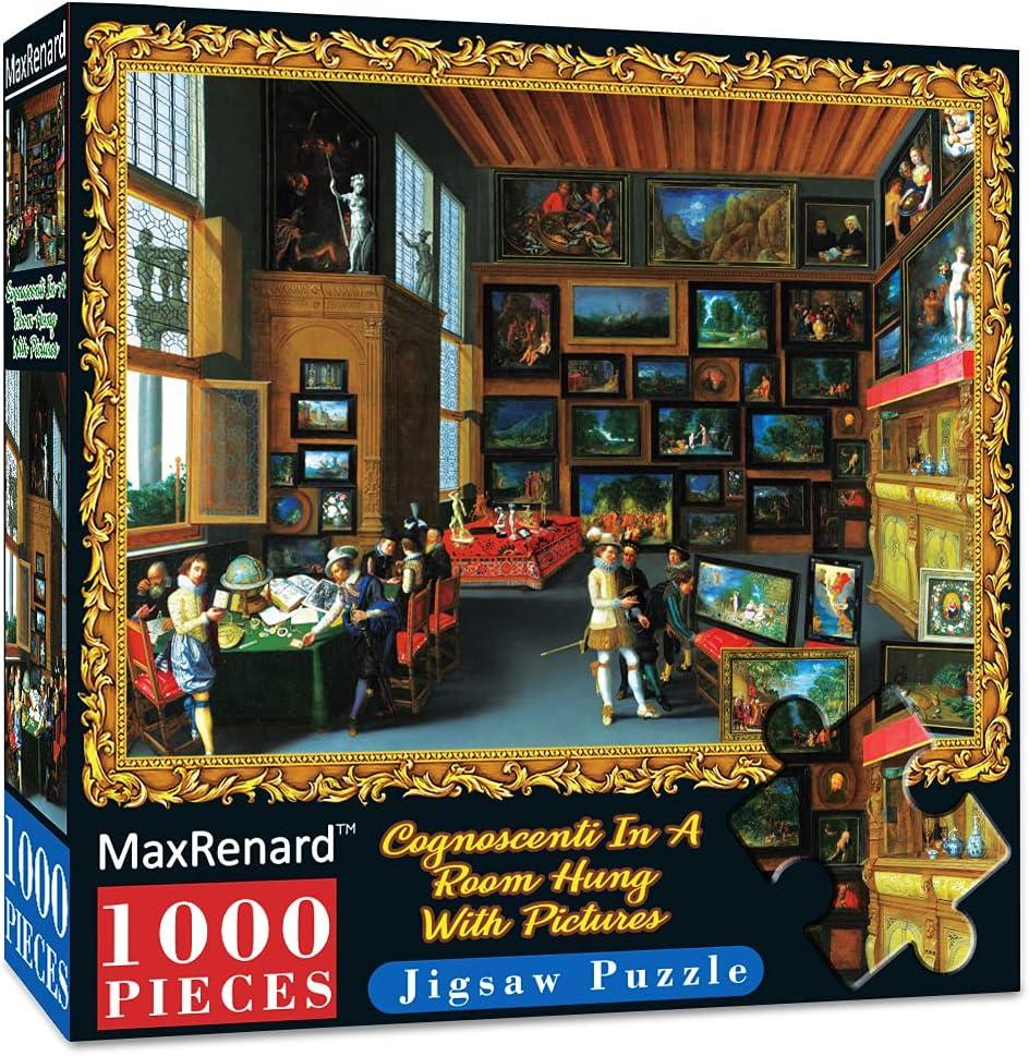 MaxRenard Game Jigsaw Puzzle 1000 Pieces for Adult Oil Painting Collection Cognoscenti in A Room Hung with Pictures Famous Artwork Toy