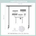 Over The Table Rod Stand with Clamps, Table Arch Stand - Adjustable 29"-42" Tall 28"-98" Length,Balloon Arch Kit,Happy Birthday,Disposable Tableware,Birthday Party Decorations For Men Women