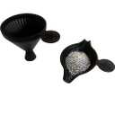 Powder Pans, Powder Funnel for Reloading, Fits All Calibers Between .22 -.375, Black