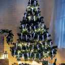 WILLBOND Icicle Christmas Lights for Tree Indoor Outdoor Decorations - 33 ft 80 LED Cool White Icicle String Lights Battery Operated Twinkle Decor for Xmas Tree Winter Outside Garden Holiday Party