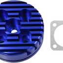 CNC Cylinder Head Compatible with Gasket for Racing 66cc 80cc Engine-Blue