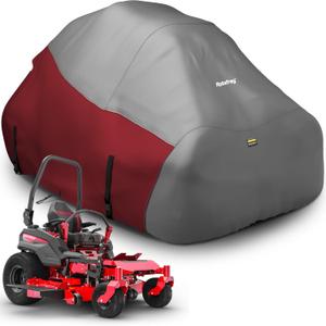 Zero Turn Mower Cover,Waterproof 420D Marine Grade Fabric-Universal Fit for John Deer,Cub Cadet Zero Turn Up to 60" Lawn Mower Decks,Dimensions: 79" L X 46" W X 55" H Red
