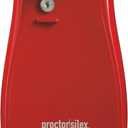 Proctor Silex Power Electric Automatic Can Opener for Kitchen with Knife Sharpener, Twist-off Easy-Clean Lever, Cord Storage, Red (75226)