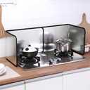 Foldable Stove Splatter Guard Grease Shield Nonstick Oil Stove Splash Guard Cooking Splatter Screen Kitchen Backsplash Protector For Stove Top Wall Gas Range Frying Pan Camping (Height 40cm)