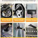 Handheld Steam Cleaner for Home, Portable Steamer for Cleaning with 6-Level Adjustable Handle, 1.47Qt Tank, 15s Heat-Up, 185" Reach & 16 Accessories  Clean Dirt, Car, Grout, Tile, Floor, Grease