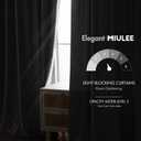MIULEE Silver Gray Velvet Curtains 84 inches - Luxury Blackout Curtains for Bedroom Living Room Thermal Insulated Super Soft Window Drapes Rod Pocket & Back Tab, W52 x L84 inches, 2 Panels