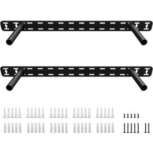 2pcs Floating Shelf Hardware Heavy Duty Hidden Shelf Brackets Support,Wall Mounting Invisible Floating Shelves Bracket Without Jig (18" x 4" x 1.5" Without Tools)