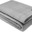 Nautica - Twin Blanket, Soft Plush Fleece Bedding, Ideal for Bed or Couch, Dorm Essentials, Oeko-Tex Certified (Solid Grey)