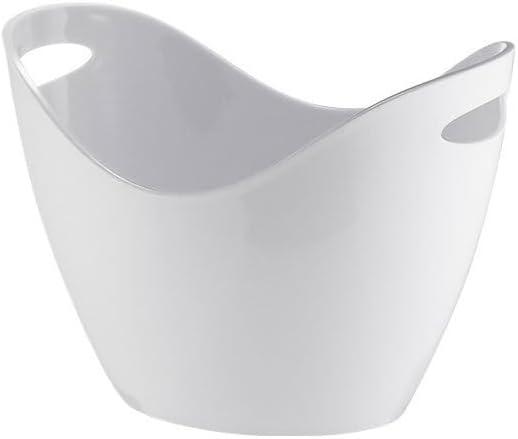 ice Bucket for Parties Acrylic Ice BucketLarge Capacity Champagne BucketBar Ice Pellet BucketFilled Ice Bucket Ice Container Wine Bucket(White)