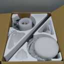 Asyko Ceiling Fans with Lights, 46" Low Profile Ceiling Fan with Light and Remote Control, Flush Mount, Reversible, Dimmable LED, Noiseless, Brown Ceiling Fan for Bedroom, Dining Room