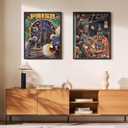 upsimples 22x28 Poster Frame, Display Pictures 18x24 with Mat or 22 x 28 Without, Wall Hanging Picture Frames, Black, Pack of 1