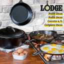 Lodge Cast Iron Set - 5-Piece Set - Pre-Seasoned Kitchen Set - Skillets, Griddle & Dutch Oven Included - PFAS-Free Non-Toxic Cookware