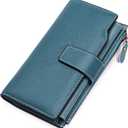 SENDEFN Women Leather Wallets RFID Blocking Clutch Card Holder Ladies Purse with Zipper Pocket