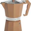 Primula Classic Stovetop Espresso and Coffee Maker, Moka Pot for Italian and Cuban Caf Brewing, Greca Coffee Maker, Cafeteras, 6 Espresso Cups, Caramel