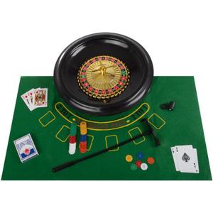 Roulette Wheel Set  16-Inch Gambling Wheel with Reversible Roulette and Black Jack Table Cotton, Chips, 2 Decks of Cards, and More by Trademark Poker Roulette Wheel Set  16-Inch Gambling Wheel with Reversible Roulette and Black Jack Table Cotton, Chips, 2 Decks of Cards, and More by Trademark Poker