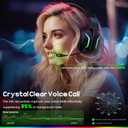 WESEARY Wireless Gaming Headset for PS5, PS4, PC, Switch & Mac, 20ms Ultra-Low Latency, 2.4GHz USB & Bluetooth 5.4 Gaming Headphones with Mic, 50H Battery Life, 3D Spatial Audio, Aurora Purple