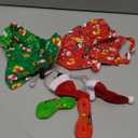 Frienda 4 Pieces Christmas Guinea Pig Clothes with Santa Hat Rabbit Clothes Costume Guinea Pig Costume Christmas Small Animal Outfits for Rabbit Hamster Ferret Bunny Chinchilla