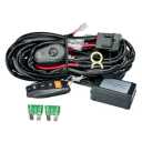 LED Lights Bar Wire Harness Kit with Remote Control 2Leads DC12V 40A Fuse Relay 14AWG 3.5M/11.5FT Wiring Harness Kit fit for LED Work Lights Driving Fog Lights bar Max Support 300W