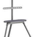 TV Stands 43"-65" Universal Swivel Tall Base Floor Mount with Hidden Safety Rope and Wire Management Holds Up to 88 Lbs TV Mount Bracket Be