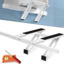 Window AC Support Bracket, No Drill, Heavy Duty Holds Up to 350LBS | Adjustable Air Conditioner Mount for Single & Double Hung Windows, Universal Units for 5000-24000 BTU Qick Install, White