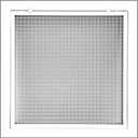 HVAC Premium 20" x 20" Cube Core Eggcrate Return Air Filter Grille for 1" Filter - Aluminum - White [Outer Dimensions: 21.75 X 21.75]