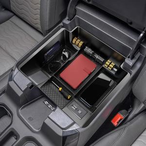 Center Console Organizer for 23-25 Chevy Silverado & GMC Sierra 1500, Refreshed 22-25 Silverado/Sierra 1500 Models, 24-25 Silverado/Sierra 2500HD 3500HD(Full Console w/Bucket Seats ONLY)
