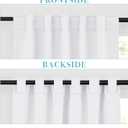 RYB HOME Small Window Curtains - Insualting Privacy Curtains for Kids Bedroom Kitchen Bathroom Basement Cafe Cabinet Tiers Drapes, 34 Width x 30 Length, 2 Panels, Pure White