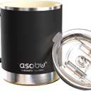 asobu Stainless Steel Insulated Coffee Mug with Ceramic Inner Coating for Ultimate Flavor 12 Ounce (Black)
