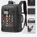 Vancropak Travel Backpack for Men, Extra Large 17.3 inch Laptop Backpacks, Flight Approved Sturdy Carry on Suitcase for Airplanes , Expandable 50L Luggage Daypack Duffel Bag, Black